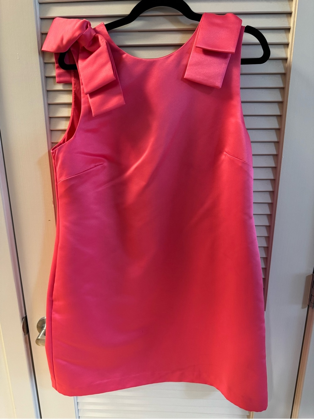 Trina Turk Women's Bright Pink Bow-Shoulder A-Line Dress